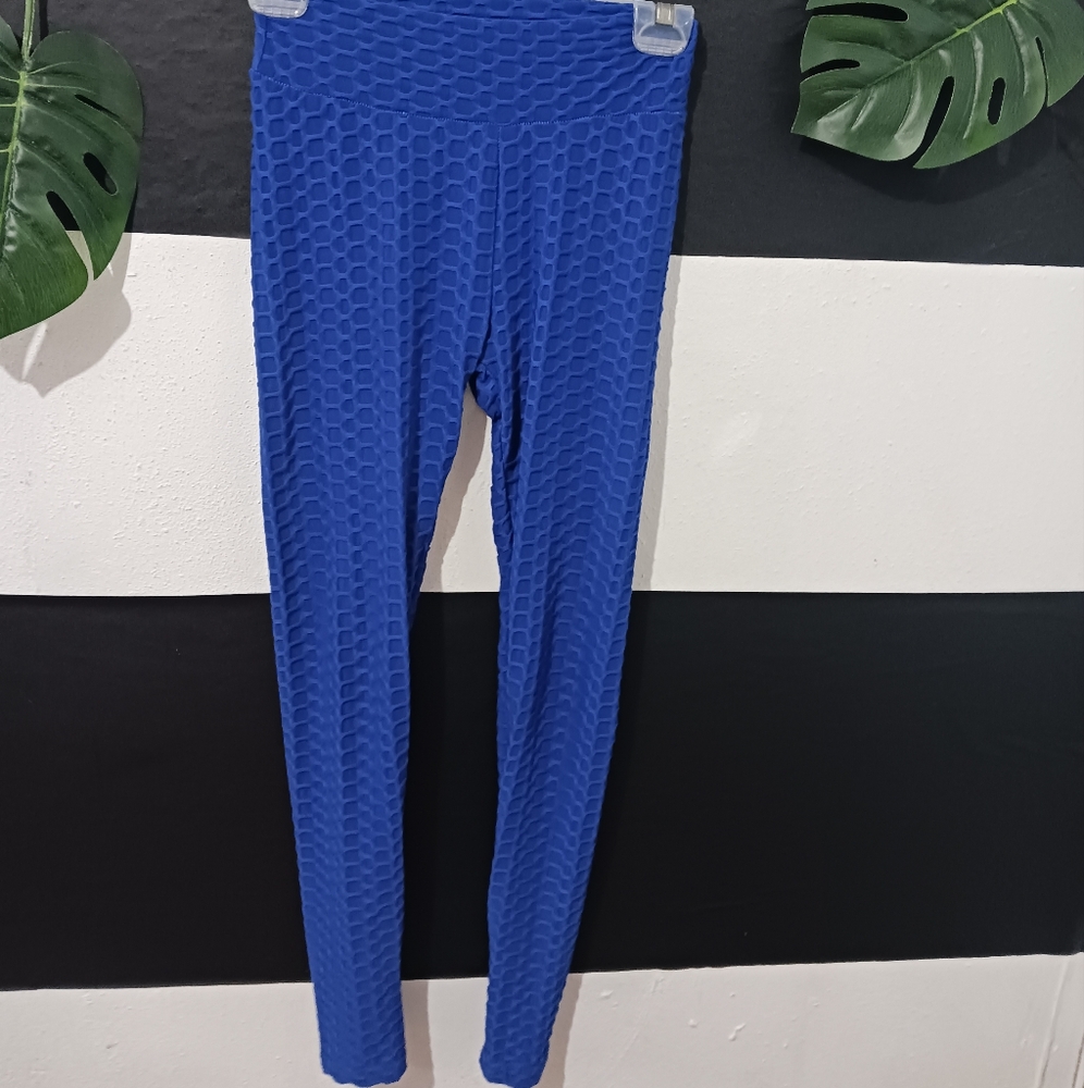 Emme Jordan Women butt lift fitness blue leggings - Picture 3 of 10